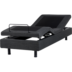 Beliani Adjustable Bed without Headboard Fabric DUKE 80 x 200 cm (EU Small Single) Dark Beliani Adjustable Bed without Headboard Fabric DUKE 80 x 200 cm (EU Small Single) Dark