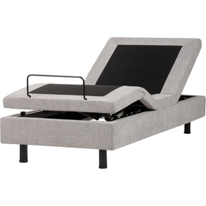 Beliani Adjustable Bed without Headboard Fabric DUKE II 80 x 200 cm (EU Small Single) Li Beliani Adjustable Bed without Headboard Fabric DUKE II 80 x 200 cm (EU Small Single) Li