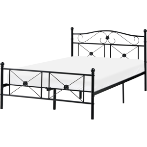 Beliani Bed Metal RODEZ 120 x 200 cm (EU Small Double) Black Beliani Bed Metal RODEZ 120 x 200 cm (EU Small Double) Black
