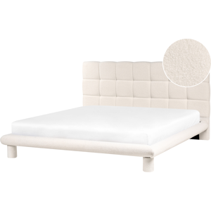 Beliani Bed Boucle CRESSAT 180 x 200 cm (EU Super King) Off-White Beliani Bed Boucle CRESSAT 180 x 200 cm (EU Super King) Off-White