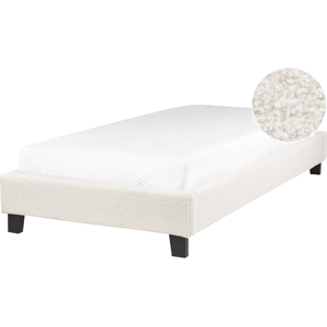 Beliani Cream Beige Minimalist Bed - Bed Beliani Cream Beige Minimalist Bed - Bed