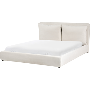 Beliani Bed Fabric BAJONNA 160 x 200 cm (EU King Size) Light Beige Beliani Bed Fabric BAJONNA 160 x 200 cm (EU King Size) Light Beige