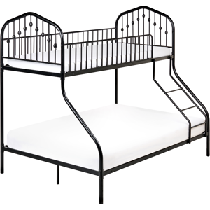 Beliani Bunk Bed Metal CHAMONIX 90/140 x 200 cm Black Beliani Bunk Bed Metal CHAMONIX 90/140 x 200 cm Black