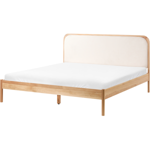 Beliani Bed Pine Wood DOSCHES 160 x 200 cm (EU King Size) Light Brown Beliani Bed Pine Wood DOSCHES 160 x 200 cm (EU King Size) Light Brown