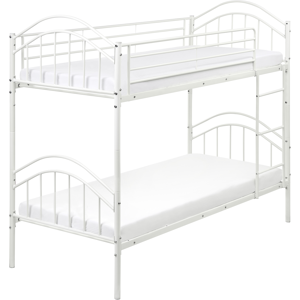 Beliani Bunk Bed Metal CHARTRES 90 x 200 cm (EU Single) White Beliani Bunk Bed Metal CHARTRES 90 x 200 cm (EU Single) White