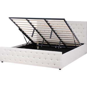 Beliani Ottoman Bed Fabric AMIENS 180 x 200 cm (EU Super King) Beige Beliani Ottoman Bed Fabric AMIENS 180 x 200 cm (EU Super King) Beige