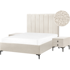 BELIANI Bed Set with Storage and Nightstands - Bedroom Furniture BELIANI Bed Set with Storage and Nightstands - Bedroom Furniture