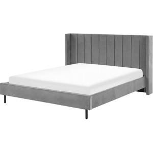 Beliani Super King Size Bed Grey Velvet VILLETTE - bed Beliani Super King Size Bed Grey Velvet VILLETTE - bed