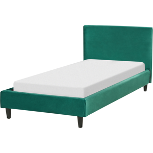 Beliani EU Single Size Bed Dark Green Velvet - Bed Beliani EU Single Size Bed Dark Green Velvet - Bed
