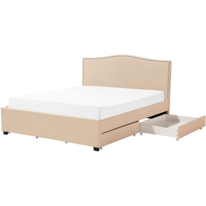 Beliani Bed with Storage Drawers 5ft3 EU King Size - Bed Beliani Bed with Storage Drawers 5ft3 EU King Size - Bed