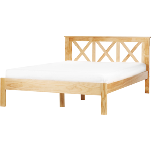 Beliani - Bed with Pine Wood Frame 140x200cm - Scandinavian Style Beliani - Bed with Pine Wood Frame 140x200cm - Scandinavian Style