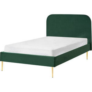 Beliani Bed Velvet FLAYAT 120 x 200 cm (EU Small Double) Dark Green Beliani Bed Velvet FLAYAT 120 x 200 cm (EU Small Double) Dark Green