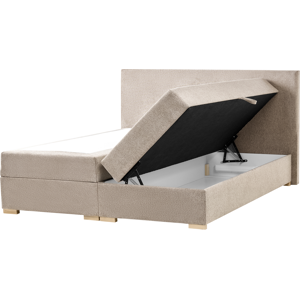 Beliani Divan Bed with Storage Fabric MAJOR 180 x 200 cm (EU Super King) Taupe Beliani Divan Bed with Storage Fabric MAJOR 180 x 200 cm (EU Super King) Taupe