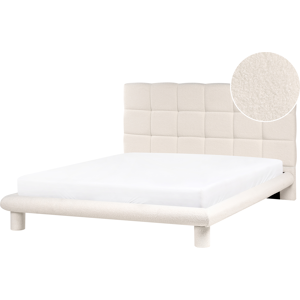 Beliani Bed Boucle CRESSAT 160 x 200 cm (EU King Size) Off-White Beliani Bed Boucle CRESSAT 160 x 200 cm (EU King Size) Off-White