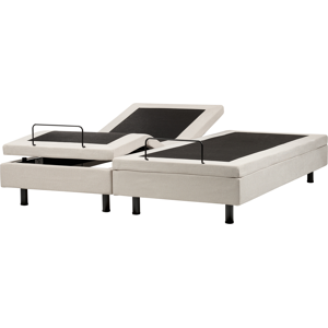 Beliani Adjustable Bed without Headboard Fabric DUKE II 180 x 200 cm (EU Super King) Lig Beliani Adjustable Bed without Headboard Fabric DUKE II 180 x 200 cm (EU Super King) Lig