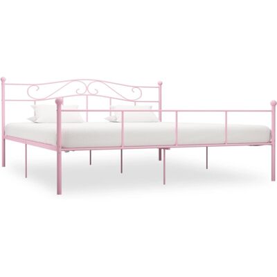 vidaXL - Pink Metal 180x200cm - Metal - Bed Frame vidaXL - Pink Metal 180x200cm - Metal - Bed Frame