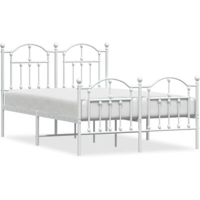 vidaXL Metal Bed Frame White 120x190 cm - Bed Frame vidaXL Metal Bed Frame White 120x190 cm - Bed Frame