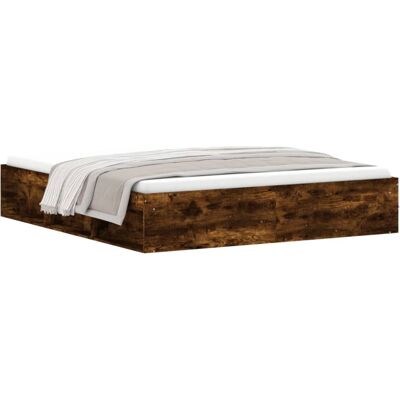 vidaXL Bed Frame Smoked Oak Super King - Bed Frame vidaXL Bed Frame Smoked Oak Super King - Bed Frame