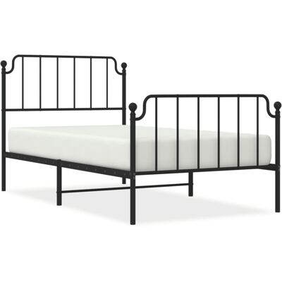 vidaXL - Kopf- und Fußteil Metall - Black - Bed frame vidaXL - Kopf- und Fußteil Metall - Black - Bed frame