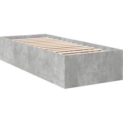 (concrete grey, 100 x 200 cm/ 35 cm) vidaXL Bed Frame Bed Base Sonoma Oak 75x190 (concrete grey, 100 x 200 cm/ 35 cm) vidaXL Bed Frame Bed Base Sonoma Oak 75x190