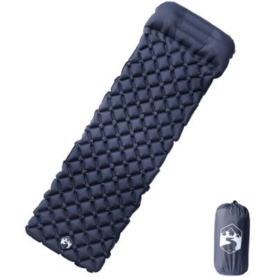 vidaXL Inflatable Camping Mattress with Pillow - Grey - Camping Mattress vidaXL Inflatable Camping Mattress with Pillow - Grey - Camping Mattress