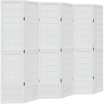 vidaXL White 6-panel Room Divider - Room Divider Panels vidaXL White 6-panel Room Divider - Room Divider Panels