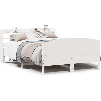 vidaXL Bed Frame 120x200 cm White Solid Pine vidaXL Bed Frame 120x200 cm White Solid Pine