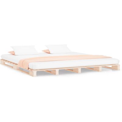 vidaXL Solid Wood Pine Bed Frame 120x190 cm 4FT Small Double - Bed Frame vidaXL Solid Wood Pine Bed Frame 120x190 cm 4FT Small Double - Bed Frame