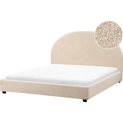 Beliani Vaucluse Beige Bouclé Bed - Bed Beliani Vaucluse Beige Bouclé Bed - Bed