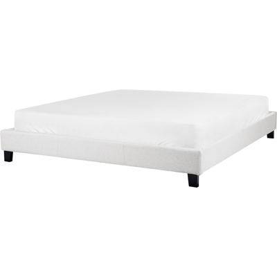 Beliani Super King Size Bed - Slatted Frame, Light Grey Beliani Super King Size Bed - Slatted Frame, Light Grey