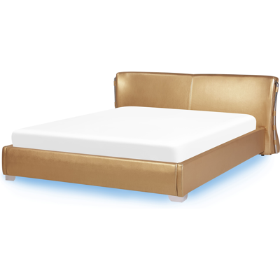 Beliani EU Super King Leather Bed with LED - Elegant and Spacious Beliani EU Super King Leather Bed with LED - Elegant and Spacious