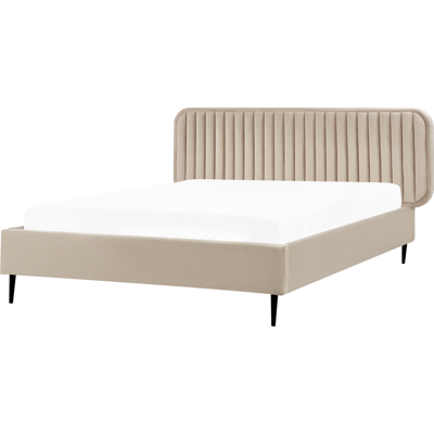 Beliani Brin Metal Legs Velvet Bed - Modern Bed Beliani Brin Metal Legs Velvet Bed - Modern Bed