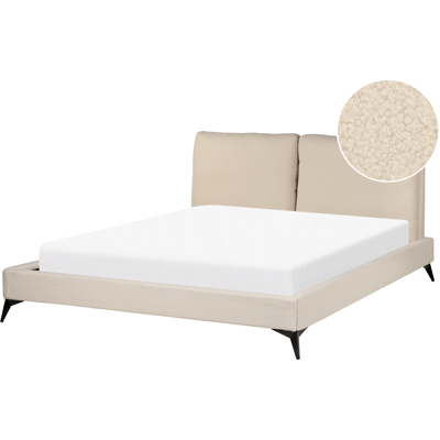 Beliani Malle Light Beige King Size Bed - Bed Beliani Malle Light Beige King Size Bed - Bed
