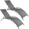 Tectake (grey) Alina Sun Loungers   Set of 2