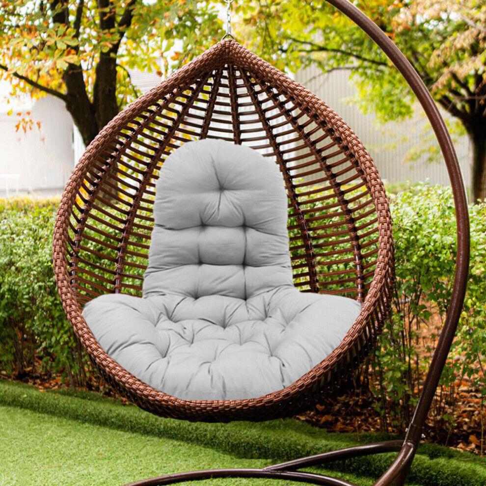 Living And Home (Light Grey) Garden Egg Chair Cushion Seat Pad Swing Hanging Chair Mat Pillow In