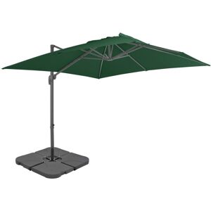 vidaXL Outdoor Umbrella with Portable Base Green - Outdoor Umbrella vidaXL Outdoor Umbrella with Portable Base Green - Outdoor Umbrella