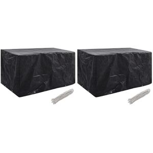 vidaXL Garden Furniture Cover - 180x70x90cm Black Waterproof UV-Resistant vidaXL Garden Furniture Cover - 180x70x90cm Black Waterproof UV-Resistant