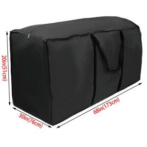 Unbranded (Black, 173x76x51cm) Outdoor Cushion Waterproof Cover Storage Bag Garden Furnitu Unbranded (Black, 173x76x51cm) Outdoor Cushion Waterproof Cover Storage Bag Garden Furnitu