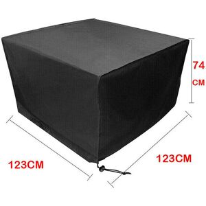 Unbranded (Black, 123*123*74CM) Heavy Duty Garden Patio Furniture Table Cover for Rattan T Unbranded (Black, 123*123*74CM) Heavy Duty Garden Patio Furniture Table Cover for Rattan T