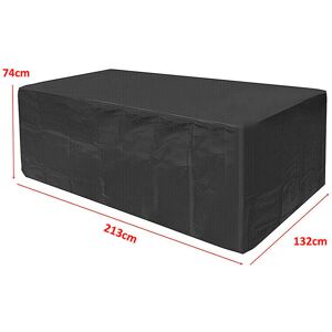 Unbranded (Black, 213*132*74CM) Heavy Duty Garden Patio Furniture Table Cover for Rattan T Unbranded (Black, 213*132*74CM) Heavy Duty Garden Patio Furniture Table Cover for Rattan T