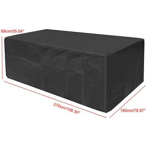 Unbranded (Black, 270*180*89CM) Heavy Duty Waterproof Garden Patio Furniture Cover Outdoor Unbranded (Black, 270*180*89CM) Heavy Duty Waterproof Garden Patio Furniture Cover Outdoor