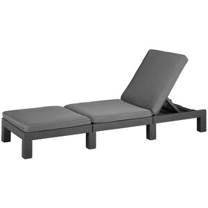 Keter Daytona Deluxe Sun Lounger - Grey Keter Daytona Deluxe Sun Lounger - Grey