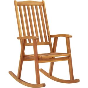 vidaXL Solid Acacia Wood Rocking Chair Garden Patio Wooden Rocker Lounge Seat vidaXL Solid Acacia Wood Rocking Chair Garden Patio Wooden Rocker Lounge Seat
