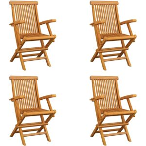 vidaXL 4x Solid Teak Wood Folding Garden Chairs Wooden Outdoor Dining Seat vidaXL 4x Solid Teak Wood Folding Garden Chairs Wooden Outdoor Dining Seat