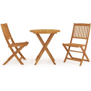 vidaXL Solid Acacia Wood Folding Garden Dining Set 3 Piece Furniture Dinner vidaXL Solid Acacia Wood Folding Garden Dining Set 3 Piece Furniture Dinner