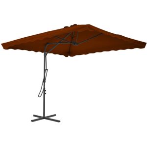vidaXL Outdoor Parasol with Steel Pole Terracotta - Garden Sunshade vidaXL Outdoor Parasol with Steel Pole Terracotta - Garden Sunshade