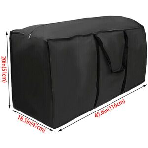 Unbranded (Black, 116x47x51cm) Large Heavy Duty Waterproof Outdoor Garden Furniture Cushio Unbranded (Black, 116x47x51cm) Large Heavy Duty Waterproof Outdoor Garden Furniture Cushio