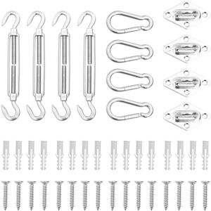 vidaXL Sunshade Sail Accessory Set 12 Piece Stainless Steel Outdoor Awning Kit vidaXL Sunshade Sail Accessory Set 12 Piece Stainless Steel Outdoor Awning Kit