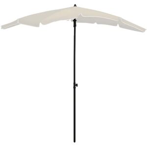 vidaXL Garden Parasol with Pole 200x130 cm Sand - Garden Parasol vidaXL Garden Parasol with Pole 200x130 cm Sand - Garden Parasol