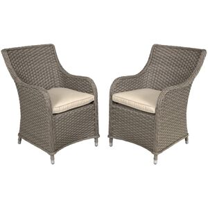 Dellonda Chester Rattan Wicker Weave Garden Dining Chair/Armchair with Cushion T Dellonda Chester Rattan Wicker Weave Garden Dining Chair/Armchair with Cushion T